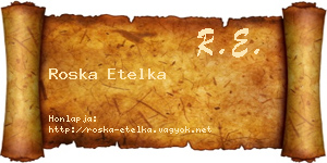 Roska Etelka névjegykártya